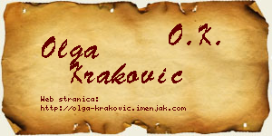 Olga Kraković vizit kartica